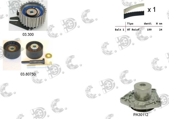 Autokit 04.5247PA - Wasserpumpe + Zahnriemensatz alexcarstop-ersatzteile.com