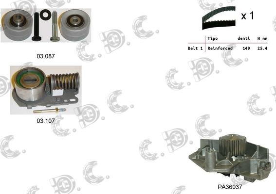 Autokit 04.5227PA - Wasserpumpe + Zahnriemensatz alexcarstop-ersatzteile.com