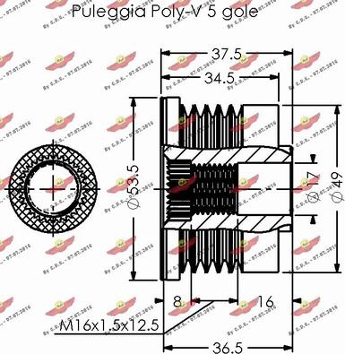 Autokit 03.80403 - Riemenscheibe, Generator alexcarstop-ersatzteile.com