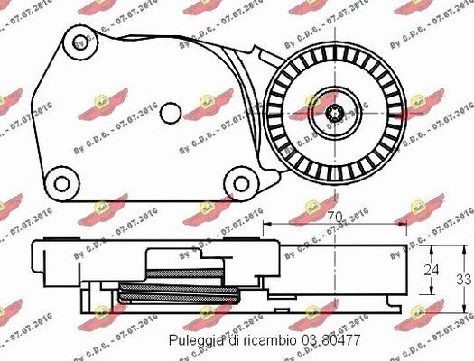 Autokit 03.80476 - Riemenspanner, Keilrippenriemen alexcarstop-ersatzteile.com