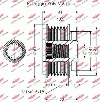 Autokit 03.80350 - Riemenscheibe, Generator alexcarstop-ersatzteile.com