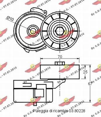 Autokit 03.80336 - Riemenspanner, Keilrippenriemen alexcarstop-ersatzteile.com