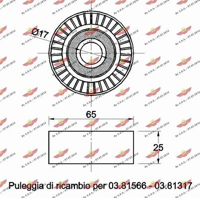 Autokit 03.81567 - Umlenk / Führungsrolle, Keilrippenriemen alexcarstop-ersatzteile.com