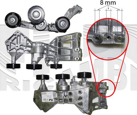 Autoteam A08840 - Riemenspanner, Keilrippenriemen alexcarstop-ersatzteile.com