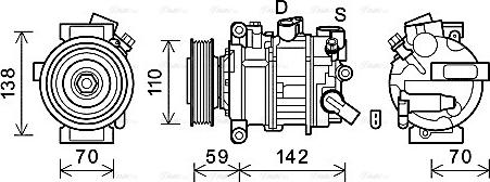 Ava Quality Cooling AIK401 - Kompressor, Klimaanlage alexcarstop-ersatzteile.com