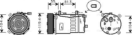 Ava Quality Cooling AIAK003 - Kompressor, Klimaanlage alexcarstop-ersatzteile.com