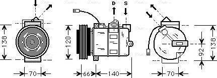 Ava Quality Cooling AIAK150 - Kompressor, Klimaanlage alexcarstop-ersatzteile.com