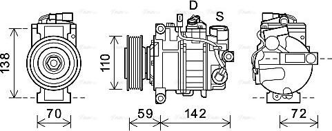 Ava Quality Cooling AIAK396 - Kompressor, Klimaanlage alexcarstop-ersatzteile.com