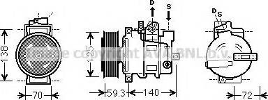 Ava Quality Cooling AIAK313 - Kompressor, Klimaanlage alexcarstop-ersatzteile.com