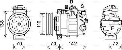 Ava Quality Cooling AIAK381 - Kompressor, Klimaanlage alexcarstop-ersatzteile.com