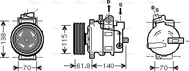 Ava Quality Cooling AIAK263 - Kompressor, Klimaanlage alexcarstop-ersatzteile.com