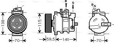 Ava Quality Cooling AIAK284 - Kompressor, Klimaanlage alexcarstop-ersatzteile.com