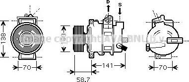 Ava Quality Cooling AIAK287 - Kompressor, Klimaanlage alexcarstop-ersatzteile.com