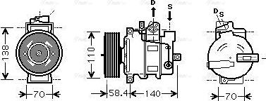 Ava Quality Cooling AIAK274 - Kompressor, Klimaanlage alexcarstop-ersatzteile.com