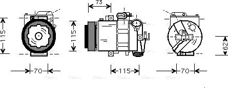 Ava Quality Cooling AI K014 - Kompressor, Klimaanlage alexcarstop-ersatzteile.com