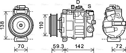 Ava Quality Cooling AIK398 - Kompressor, Klimaanlage alexcarstop-ersatzteile.com