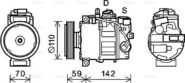 Ava Quality Cooling AIK380 - Kompressor, Klimaanlage alexcarstop-ersatzteile.com