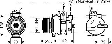 Ava Quality Cooling AIK334 - Kompressor, Klimaanlage alexcarstop-ersatzteile.com