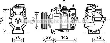 Ava Quality Cooling AIK338 - Kompressor, Klimaanlage alexcarstop-ersatzteile.com