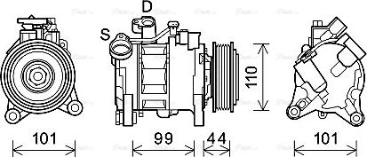 Ava Quality Cooling BWK498 - Kompressor, Klimaanlage alexcarstop-ersatzteile.com