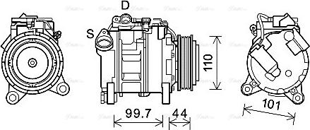 Ava Quality Cooling BWAK493 - Kompressor, Klimaanlage alexcarstop-ersatzteile.com