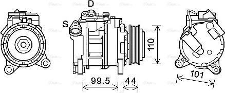 Ava Quality Cooling BWK492 - Kompressor, Klimaanlage alexcarstop-ersatzteile.com