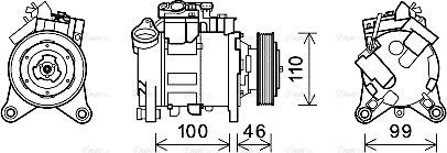 Ava Quality Cooling BWAK489 - Kompressor, Klimaanlage alexcarstop-ersatzteile.com