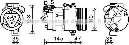 Ava Quality Cooling BWK395 - Kompressor, Klimaanlage alexcarstop-ersatzteile.com