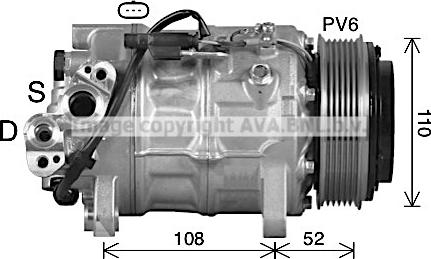 Ava Quality Cooling BWK601 - Kompressor, Klimaanlage alexcarstop-ersatzteile.com