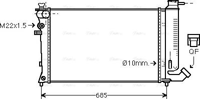 Ava Quality Cooling CNA2108 - Kühler, Motorkühlung alexcarstop-ersatzteile.com