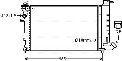 Ava Quality Cooling CNA2112 - Kühler, Motorkühlung alexcarstop-ersatzteile.com