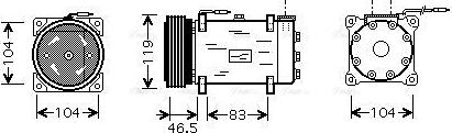 Ava Quality Cooling CNAK160 - Kompressor, Klimaanlage alexcarstop-ersatzteile.com