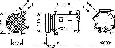 Ava Quality Cooling CNAK242 - Kompressor, Klimaanlage alexcarstop-ersatzteile.com