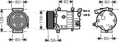 Ava Quality Cooling CNAK255 - Kompressor, Klimaanlage alexcarstop-ersatzteile.com