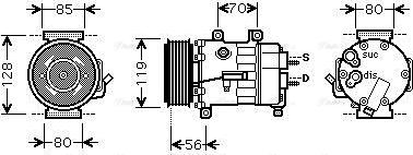 Ava Quality Cooling CNAK250 - Kompressor, Klimaanlage alexcarstop-ersatzteile.com