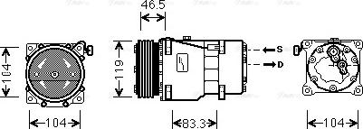 Ava Quality Cooling CNAK201 - Kompressor, Klimaanlage alexcarstop-ersatzteile.com