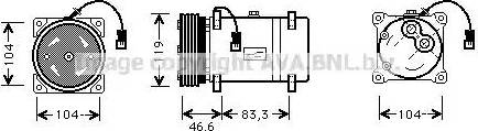 Ava Quality Cooling CNAK216 - Kompressor, Klimaanlage alexcarstop-ersatzteile.com