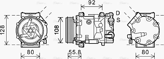 Ava Quality Cooling CNAK282 - Kompressor, Klimaanlage alexcarstop-ersatzteile.com