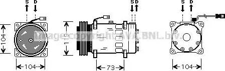 Ava Quality Cooling CN K180 - Kompressor, Klimaanlage alexcarstop-ersatzteile.com