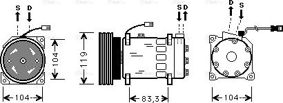 Ava Quality Cooling CN K179 - Kompressor, Klimaanlage alexcarstop-ersatzteile.com