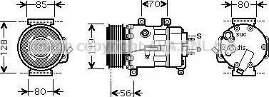 Ava Quality Cooling CN K250 - Kompressor, Klimaanlage alexcarstop-ersatzteile.com