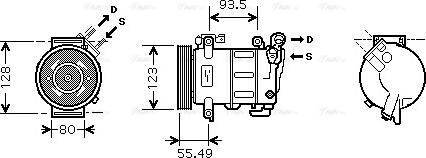 Ava Quality Cooling CN K251 - Kompressor, Klimaanlage alexcarstop-ersatzteile.com