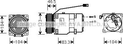 Ava Quality Cooling CN K257 - Kompressor, Klimaanlage alexcarstop-ersatzteile.com