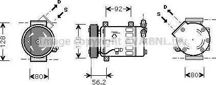 Ava Quality Cooling CN K237 - Kompressor, Klimaanlage alexcarstop-ersatzteile.com