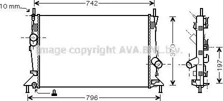 Ava Quality Cooling FD 2369 - Kühler, Motorkühlung alexcarstop-ersatzteile.com