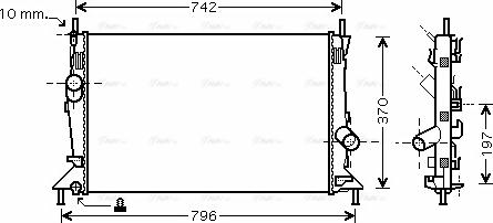 Ava Quality Cooling FDA2369 - Kühler, Motorkühlung alexcarstop-ersatzteile.com