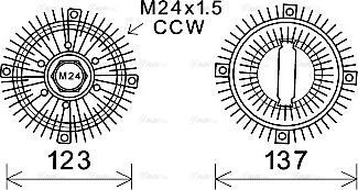 Ava Quality Cooling FDC449 - Kupplung, Kühlerlüfter alexcarstop-ersatzteile.com