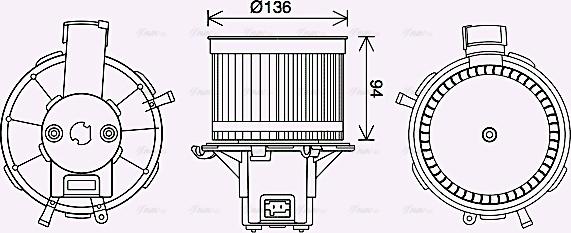 Ava Quality Cooling FT8465 - Innenraumgebläse alexcarstop-ersatzteile.com