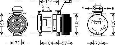 Ava Quality Cooling MEAK190 - Kompressor, Klimaanlage alexcarstop-ersatzteile.com