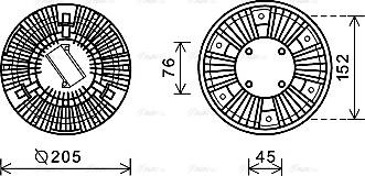 Ava Quality Cooling MEC263 - Kupplung, Kühlerlüfter alexcarstop-ersatzteile.com